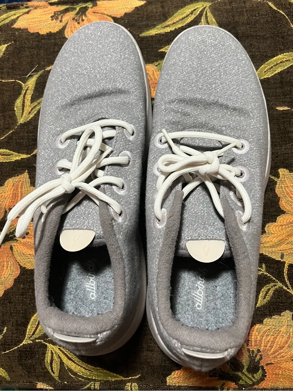 allbirds Women’s Light Gray Wool Sneakers with White Laces